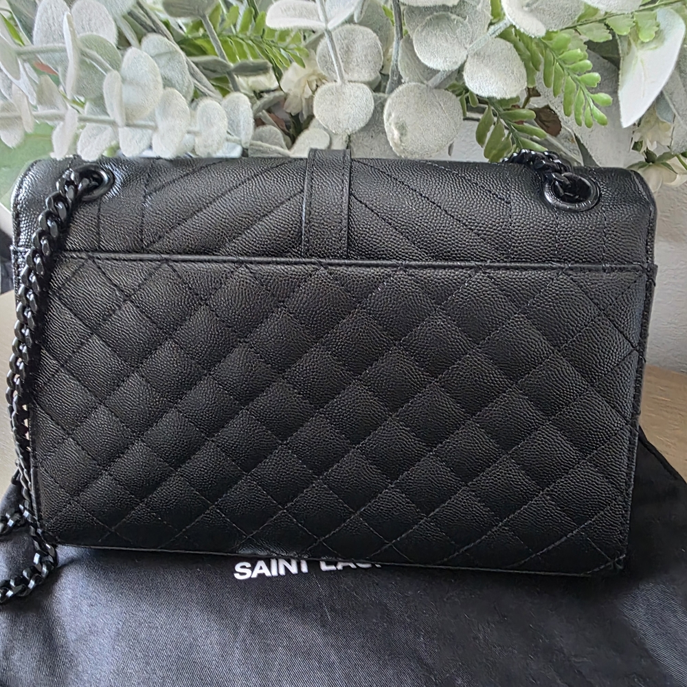 Saint Laurent Black Quilted Shoulder Bag - Picture 2 of 2